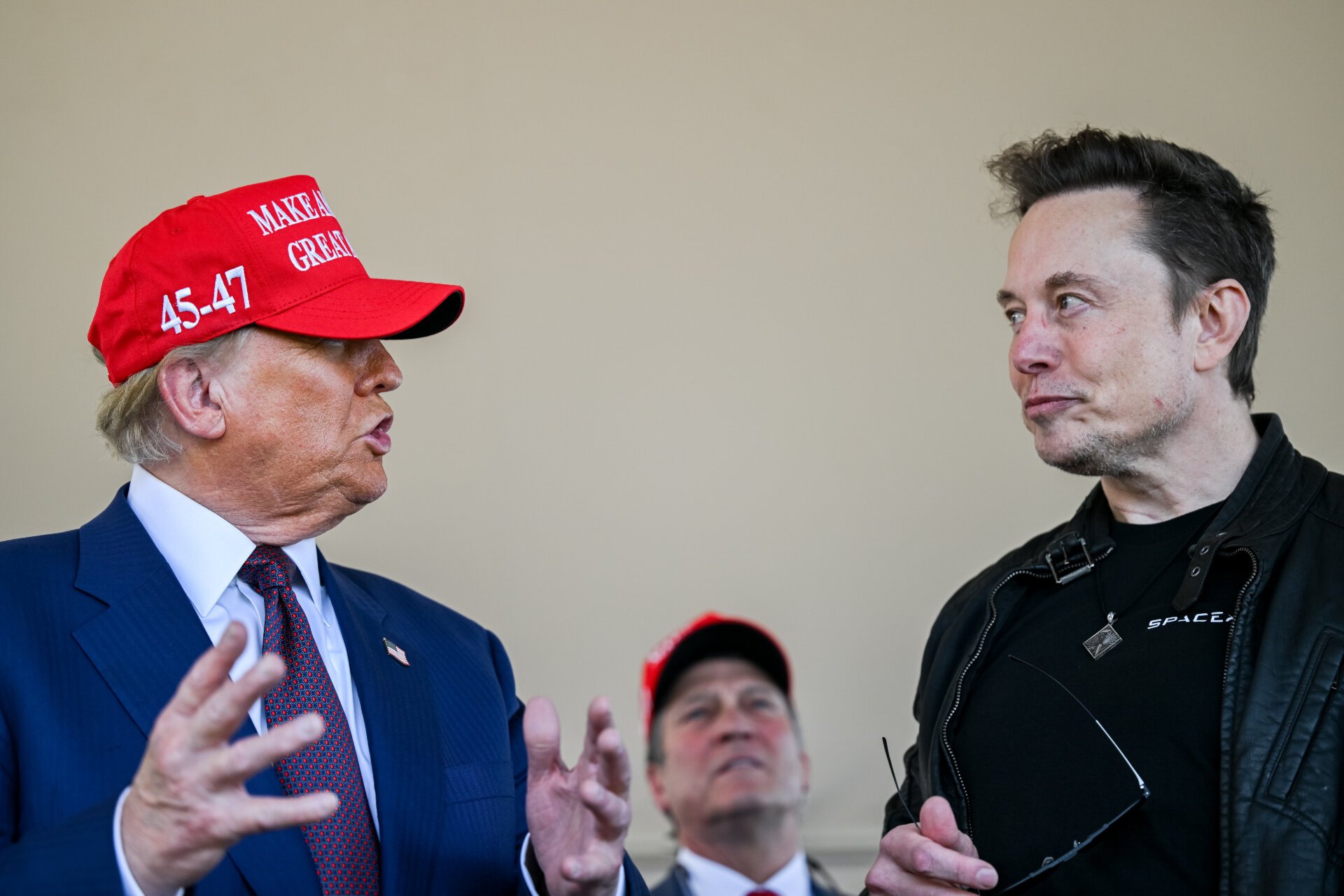 Elon Musk and Donald Trump at a SpaceX Launch
