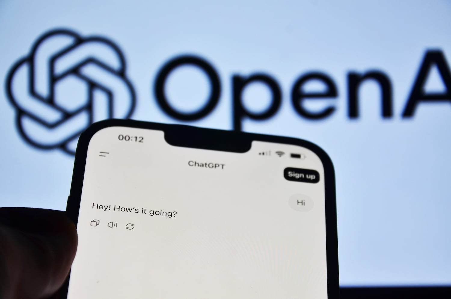 ChatGPT on a smartphone