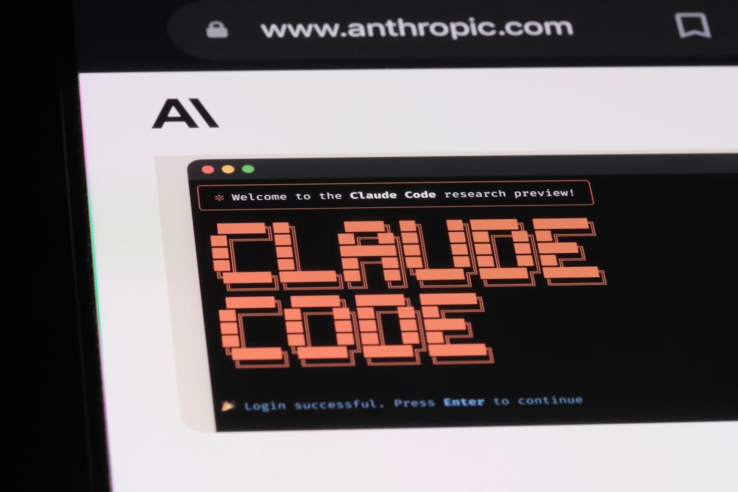 Claude Code on a desktop computer